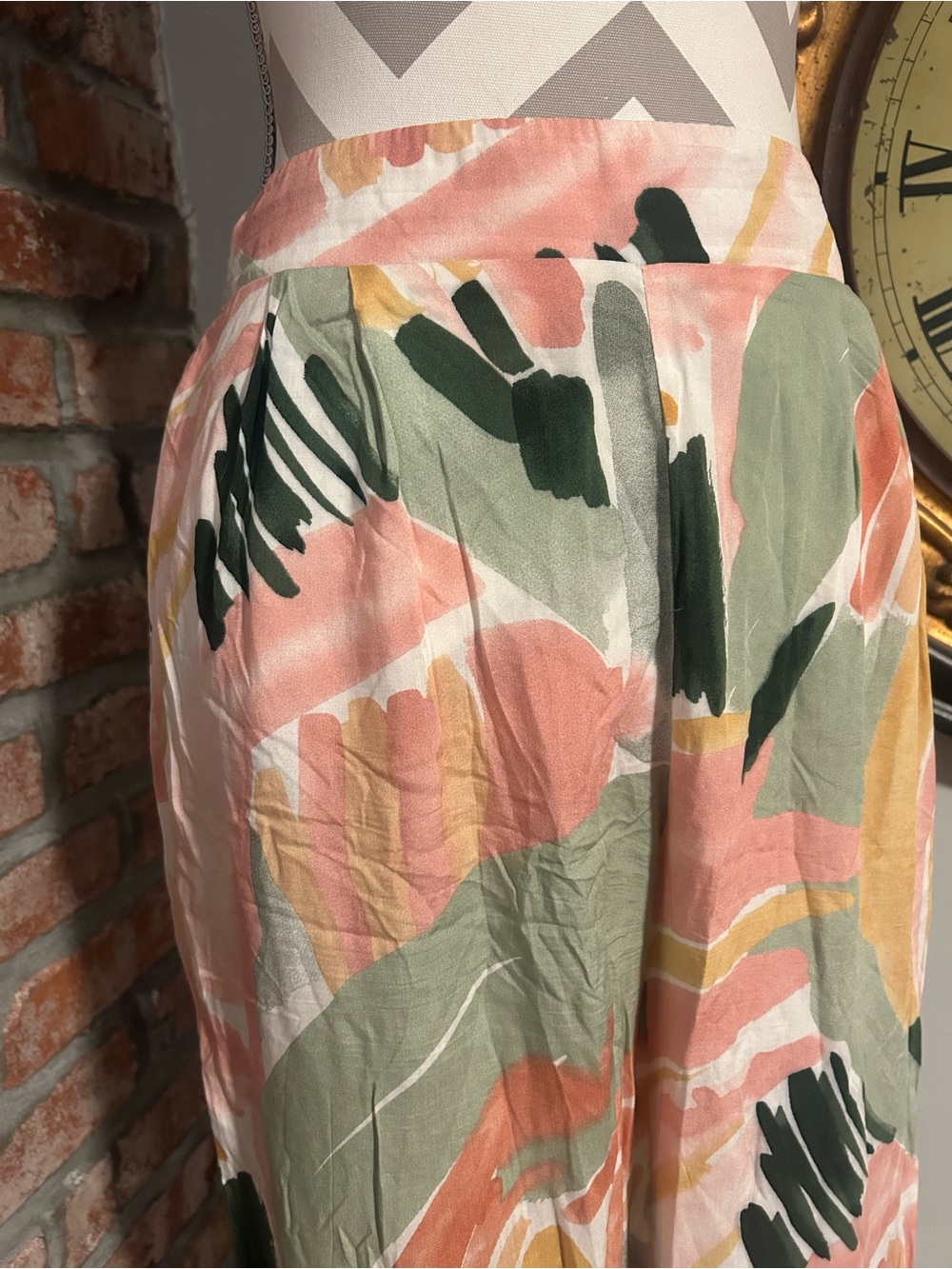 Milk & Honey • Colorful Paint Stroke Wide Leg Trousers - Picture 4 of 4